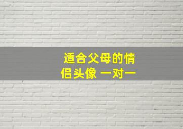 适合父母的情侣头像 一对一